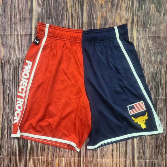 Under Armour Other - Under Armour Project Rock Shorts Mens Medium RWB Red White Blue Training 1383311
